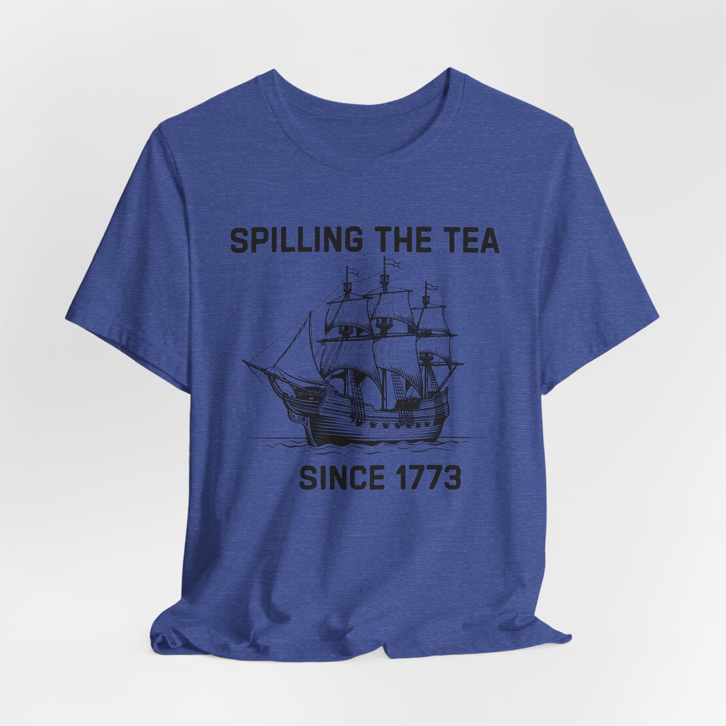 Spilling The Tea Black Font T-Shirt