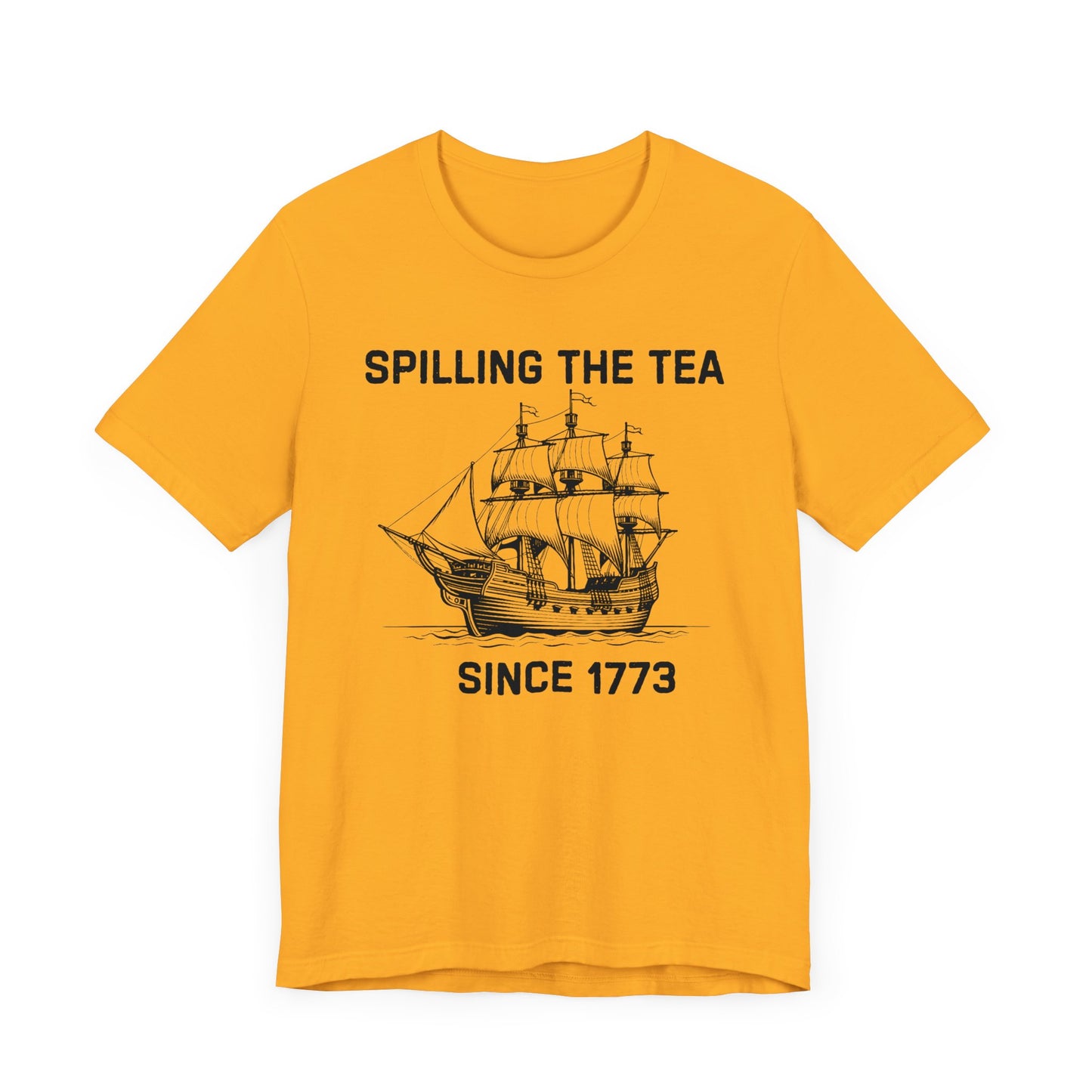 Spilling The Tea Black Font T-Shirt