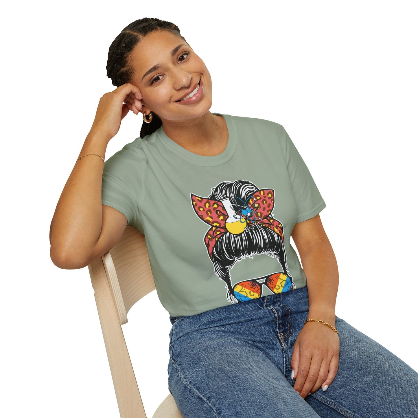 Science Teacher Messy Bun T-Shirt