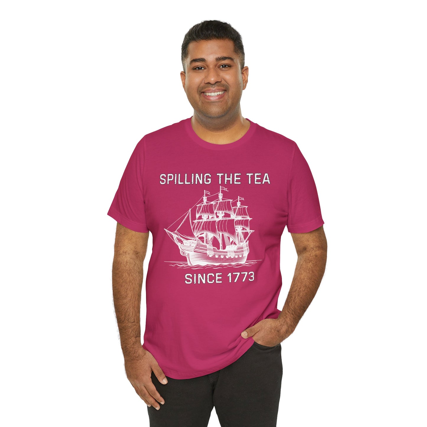 Spilling The Tea White Font T-Shirt