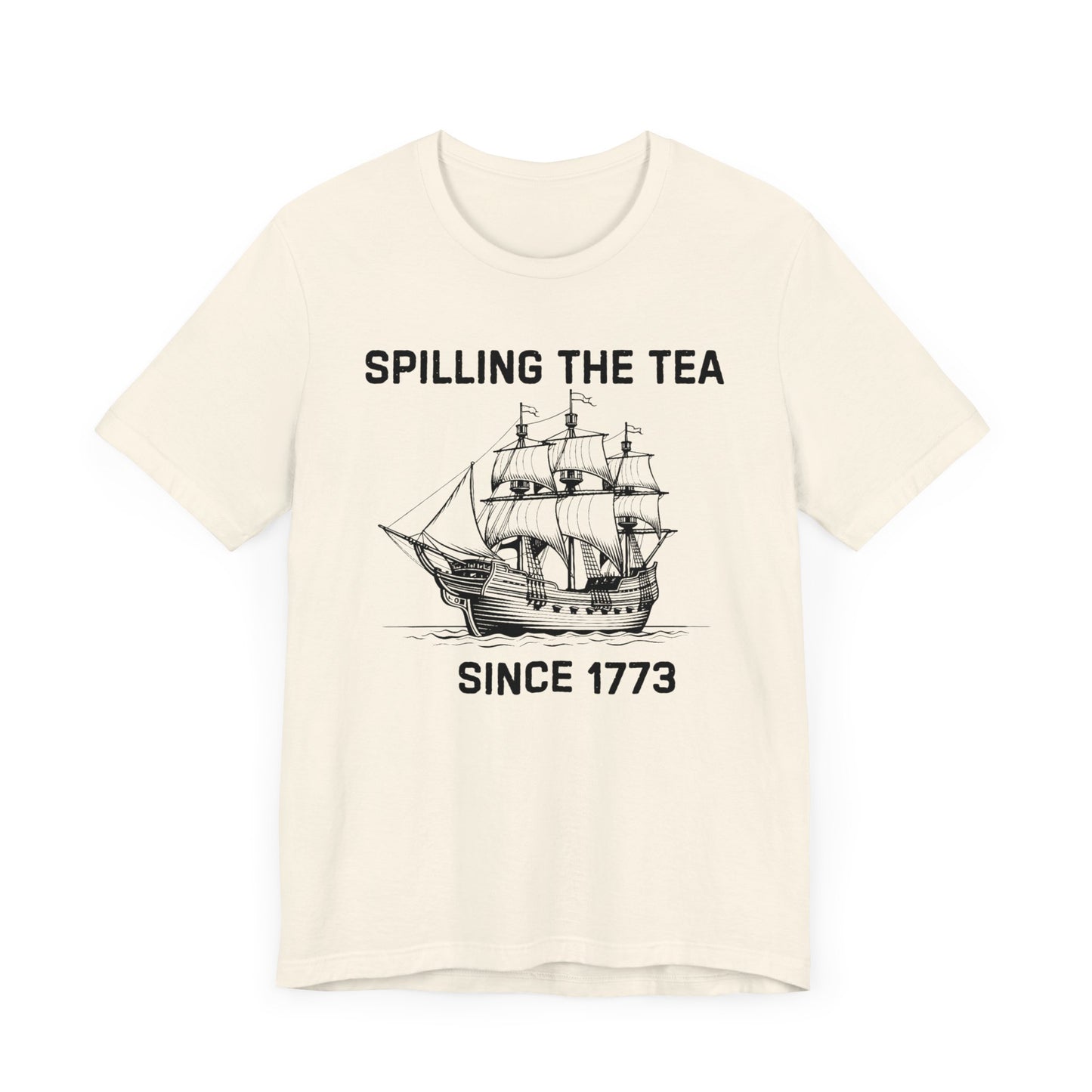 Spilling The Tea Black Font T-Shirt