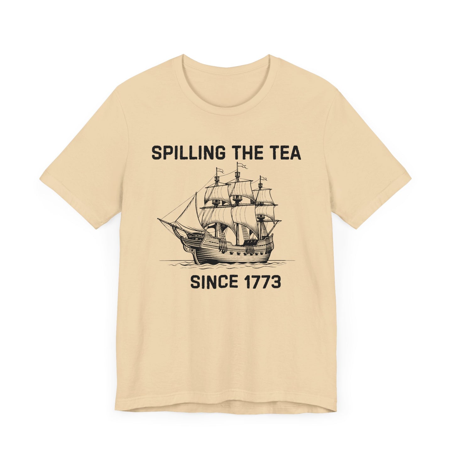 Spilling The Tea Black Font T-Shirt