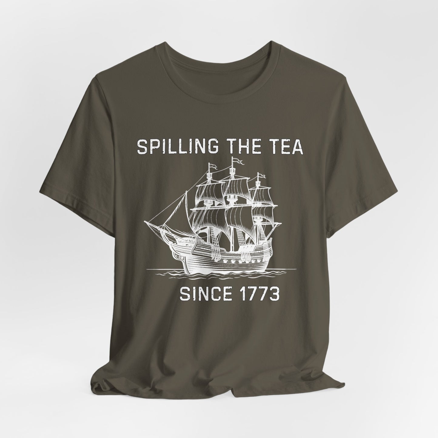 Spilling The Tea White Font T-Shirt