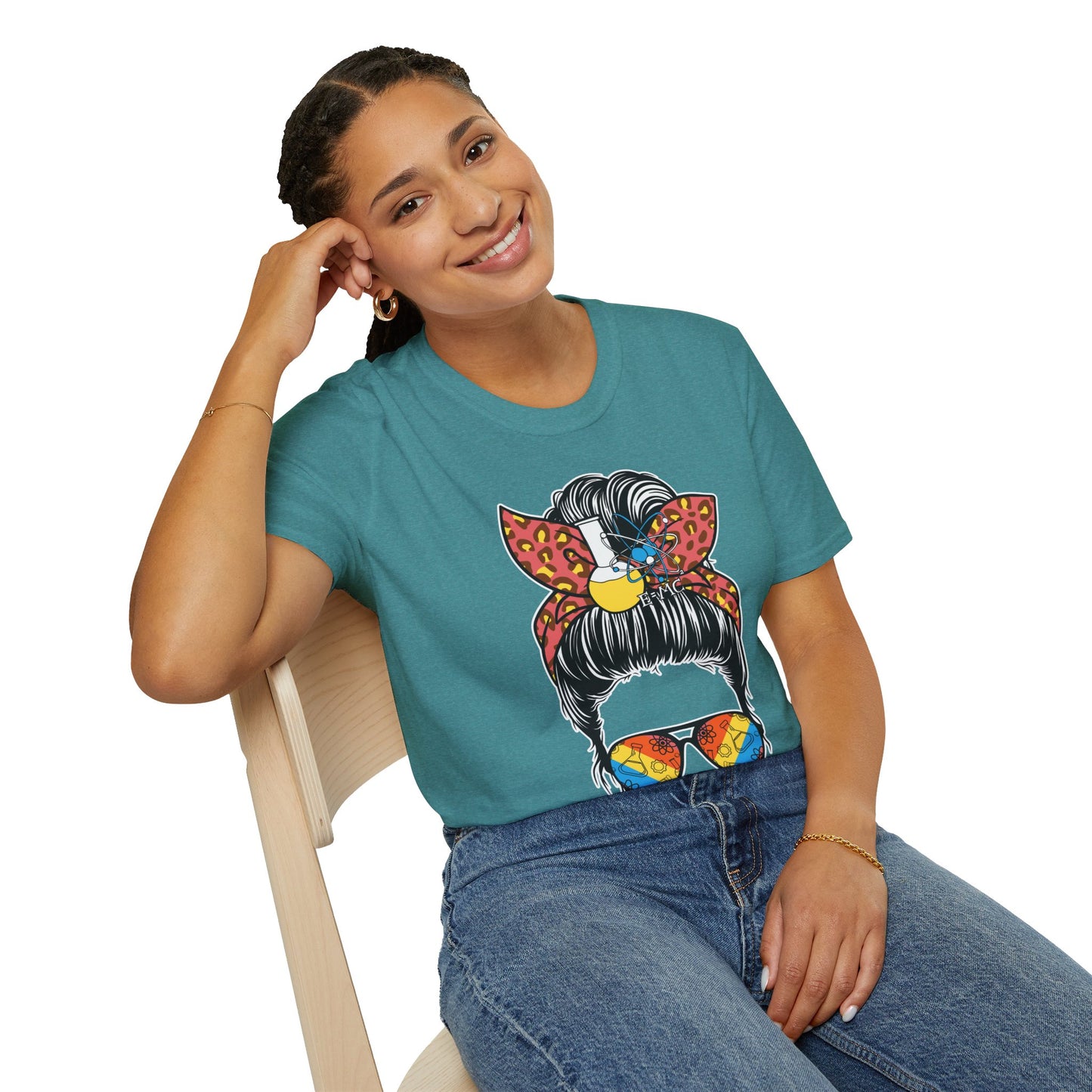 Science Teacher Messy Bun T-Shirt