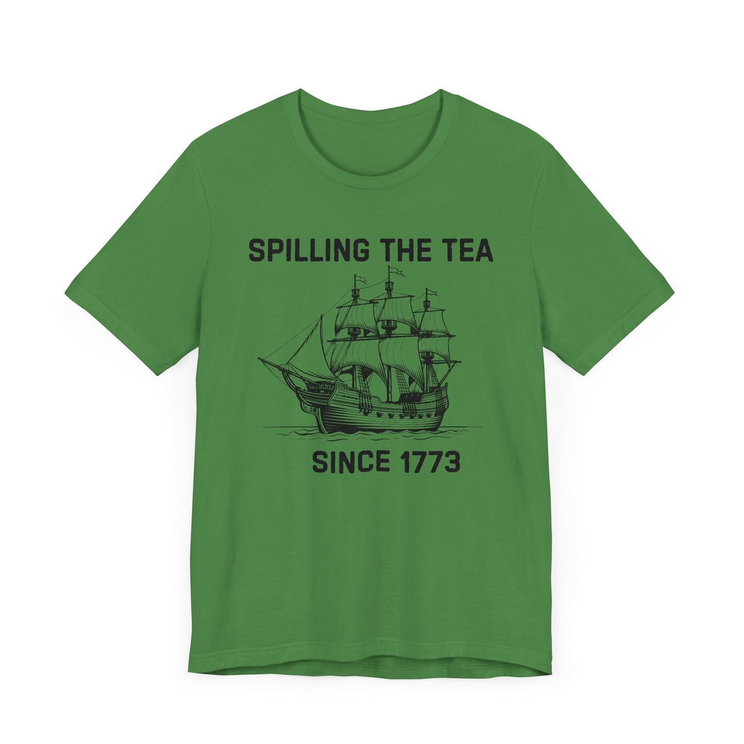 Spilling The Tea Black Font T-Shirt