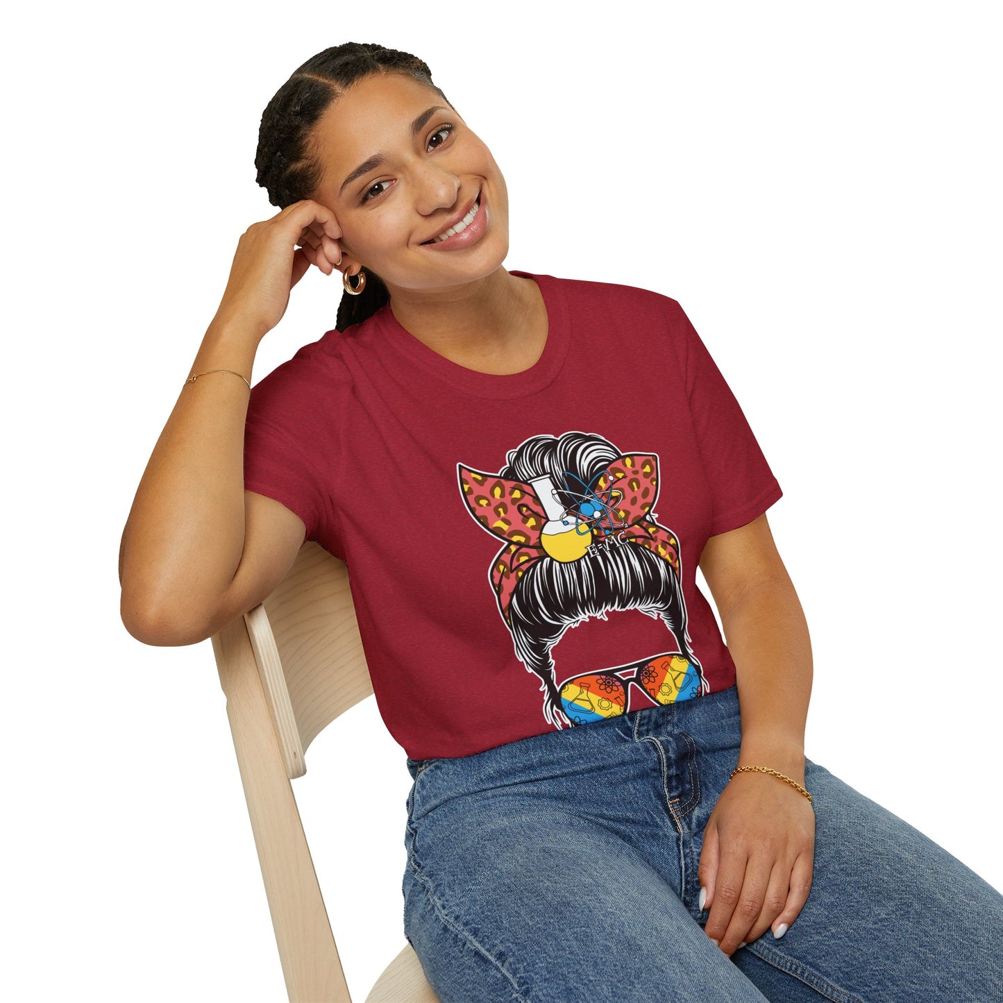 Science Teacher Messy Bun T-Shirt