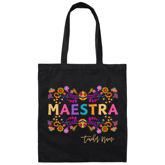 Personalized Maestra Bordado-Style Tote