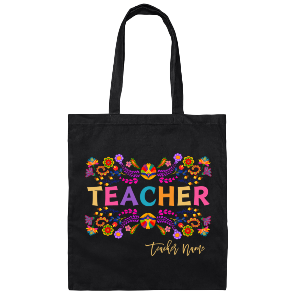 Personalized Teacher Bordado-Style Tote