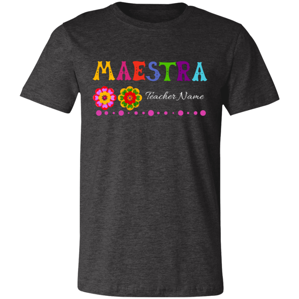 Personalized Maestra Flower Dots T-Shirt