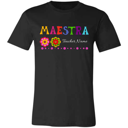 Personalized Maestra Flower Dots T-Shirt